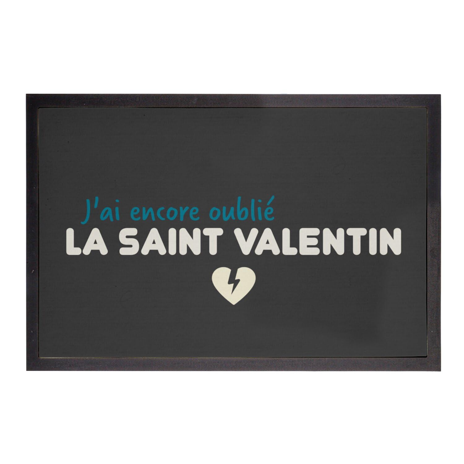 Paillasson noir grand format tapis entrée humour 75x50cm pour décoration maison originale