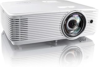 Optoma EH412STx Short Throw 1080p HDR Professional Projector | Super Bright 4,000 Lumens | Business Presentations, Classrooms, and Meeting Rooms | 15,000 Hour Lamp Life | Speaker Built in | Portable