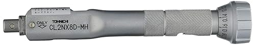 Tohnichi Llave dinamométrica ajustable tipo cabeza intercambiable con mango de metal, 0.4-2, 0.02N.m, llave dinamométrica 8D CL2NX8D-MH