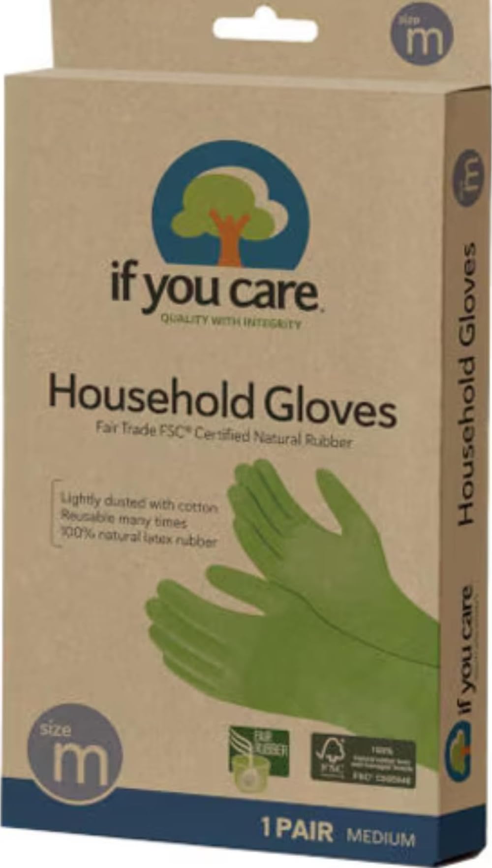 If You Care Haushaltshandschuhe aus natürlichem Latex, FSC-zertifiziert, Fair Trade