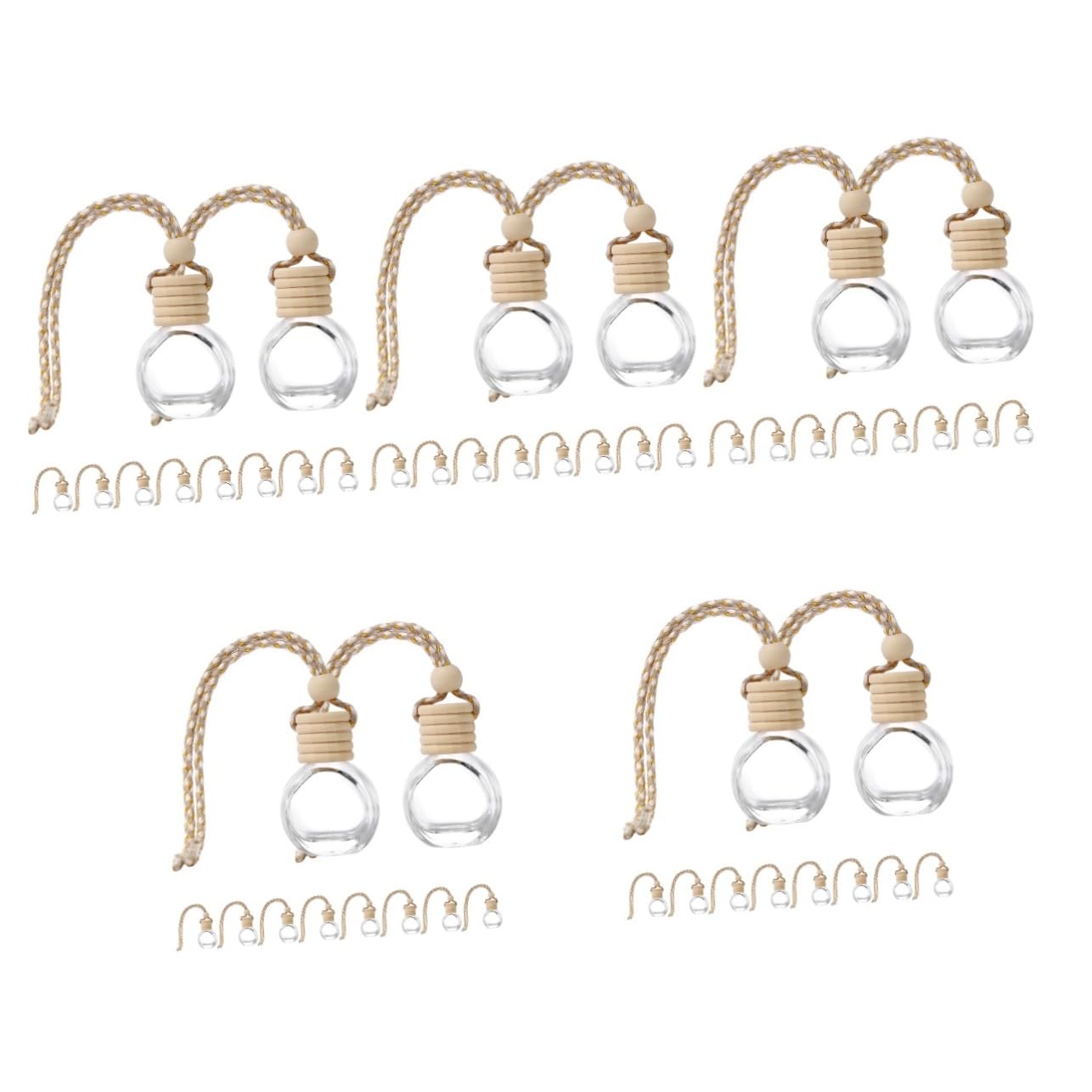 MAGICLULU 50 Pcs Botella De Perfume Del Coche Ambientador Difusor De Perfume Para Coche Botellas De Perfume Difusor De Coche Pequeños Envases Para Perfume Frasco De Perfume Para Coche Vidrio