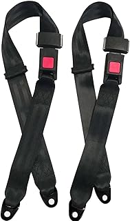 2 Pack Universal Golf Cart Seatbelt for UTV Universal Seat Belt for Golf Cart, Mobility Scooter, Electric Wheelchair, Compatible with Go Kart, EZGO, Yamaha, Club Car, UTV