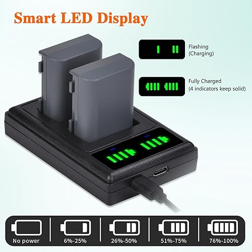 Miniatura 4 de Pickle Power NB-2L NB-2LH Batería 2 Pack y LED Dua Cargador para Canon Digital Rebel XT XTi PowerShot G7 G9 S70 S80 S60 S50 S30 S40 S45 DC420 DC410