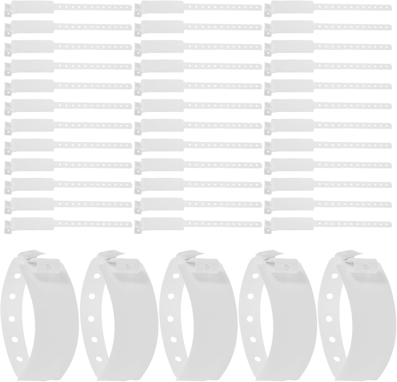SOLUSTRE 200pcs Waterproof Writable Id Wristbands for Adults – Tear-Resistant Hospital Identification Bracelets for Patient Admission and Nursing