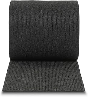 9" x 25´ Outdoor Ribbed Bunk Carpet Marine Boat Trailer Runners Fit Boat Trailer bunks/Runner, Decks, patios, Boat Docks, and porches Black