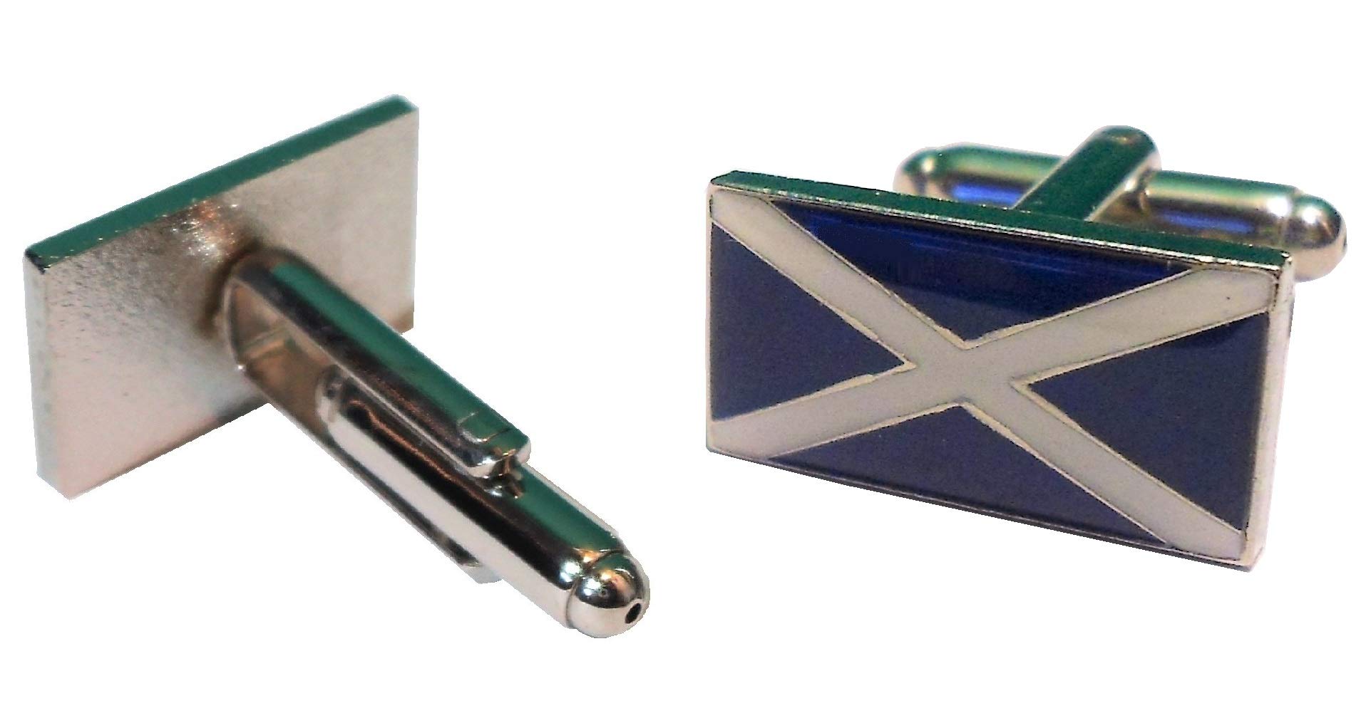 B4B Scotland Scottish Saltire National Flag Metal Enamel Cufflinks