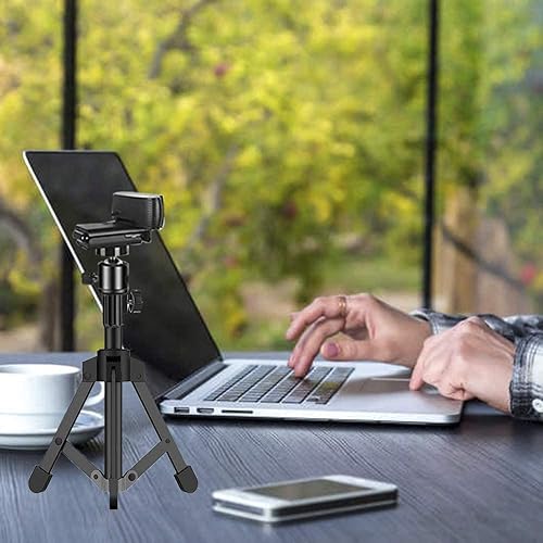 Miniatura 5 de Soporte de cámara web extensible para trípode de escritorio, paquete de 2 fundas para cámara web, cubierta de lente de cámara web con adhesivo