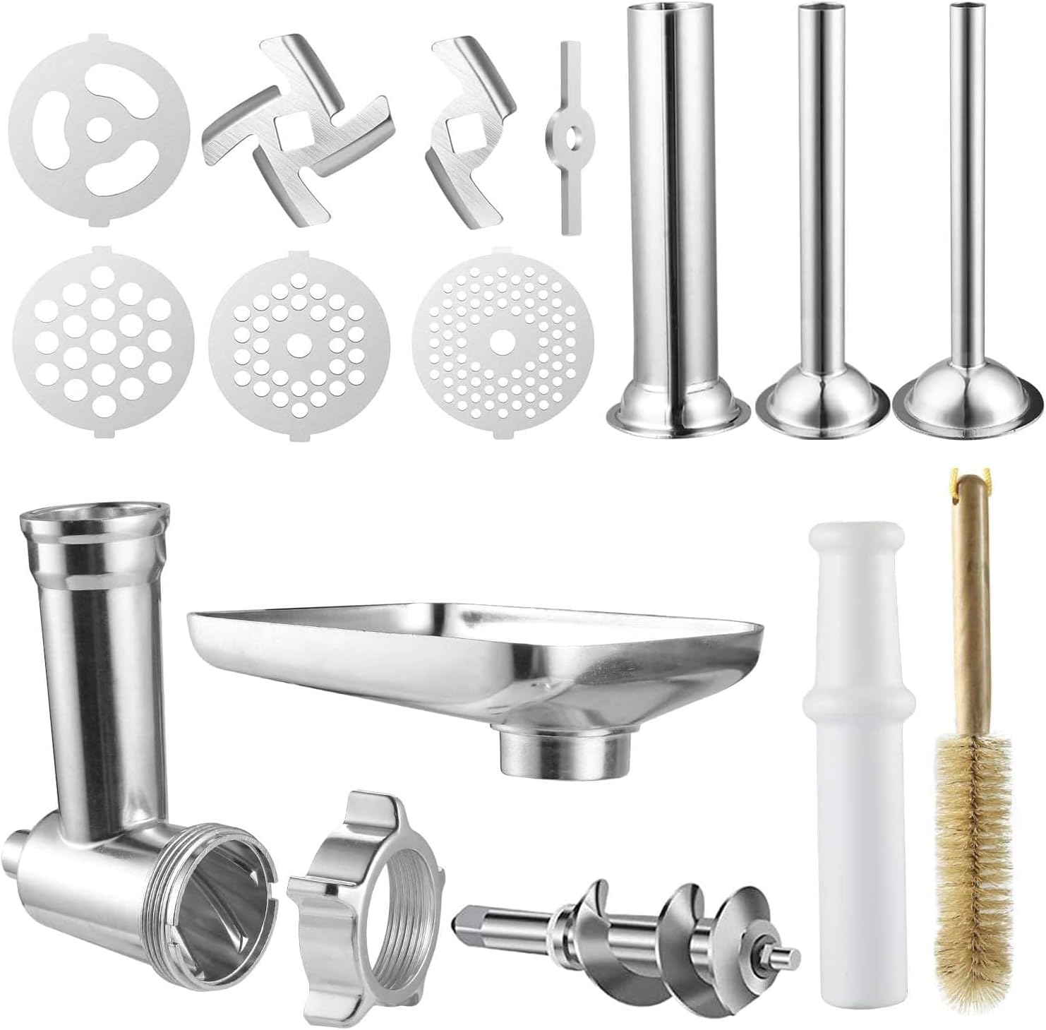 Food Processor Mincer Stuffer Tubes Grinding Grinder Attachments for SM-50BC SM-50R 50TQ 50BL 50BK Stand Mixer Accessories Bread Crumb Grinder Slow Juicer Attachment Rust