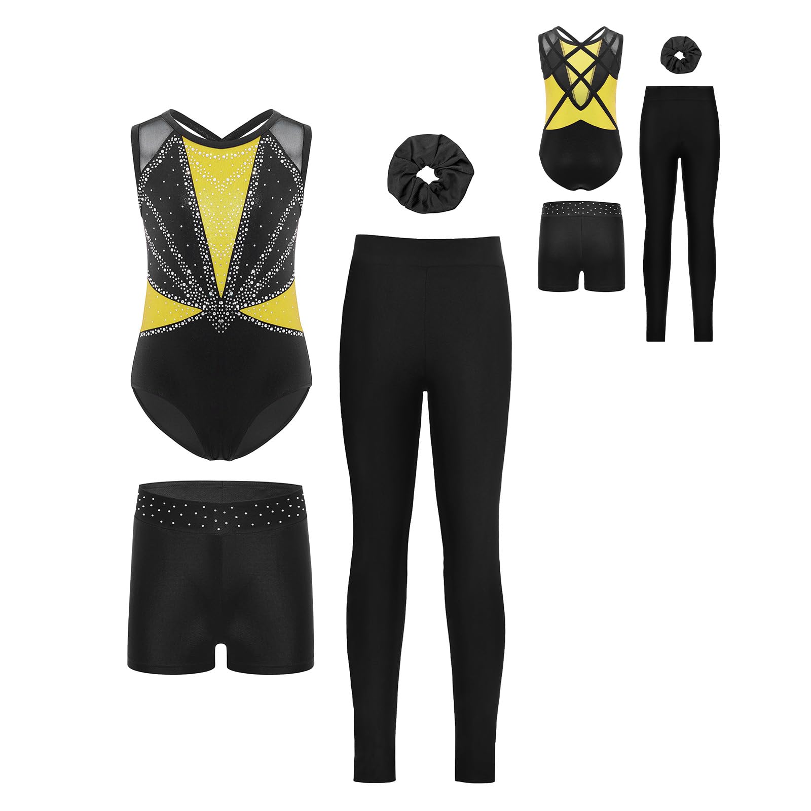 Bambini Pattinaggio Artistico Bambina Body Ginnastica Con Pantaloncini Body Ginnastica Artistica Maniche Lunghe Con Shorts Ritmica