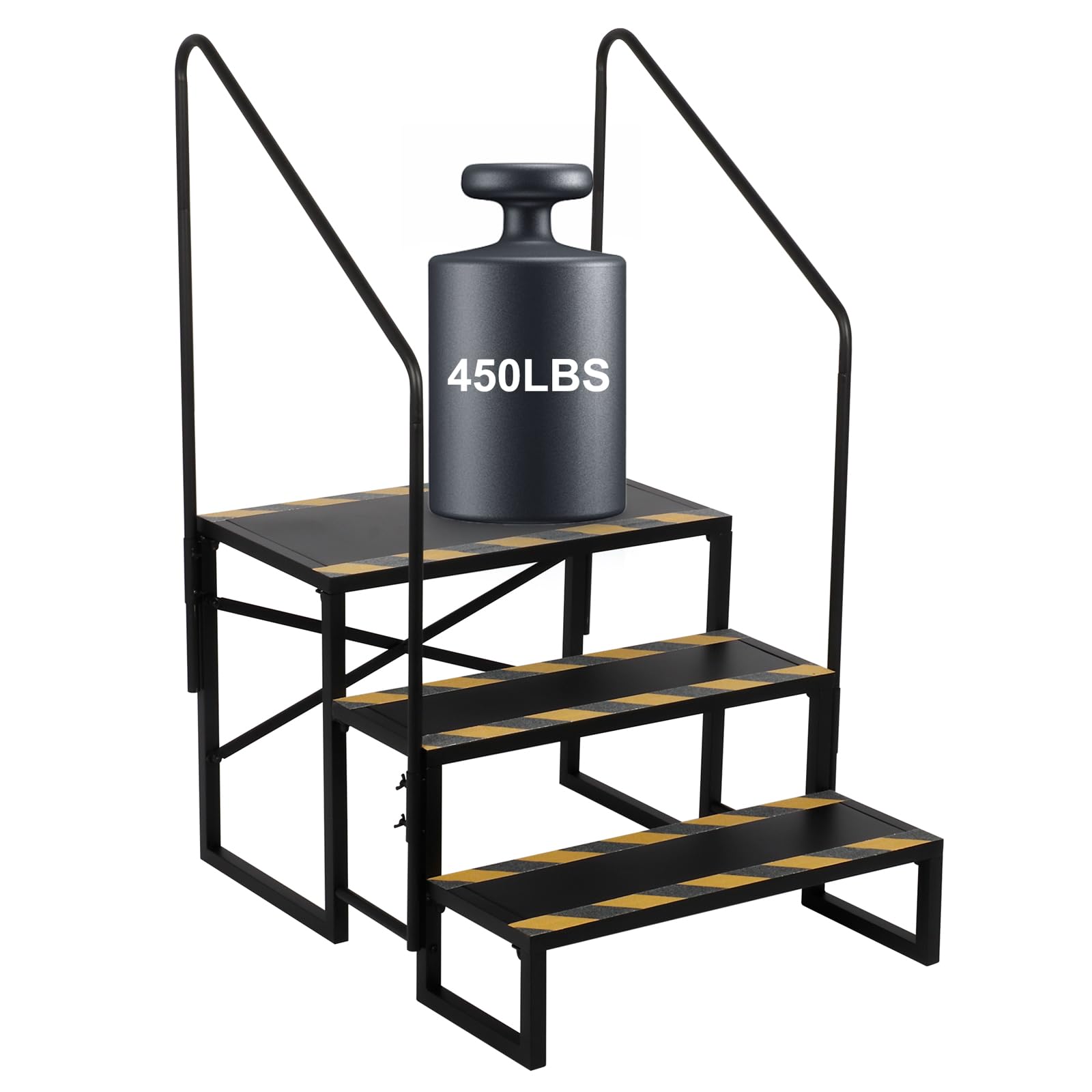 jxgzyy 3 Steps RV Stairs 5th Wheel Stair, Hot Tub Steps Outdoor RV