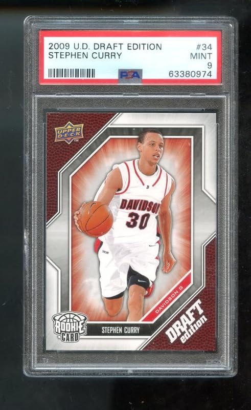 2009-10 Upper Deck Draft Edition #34 Stephen Curry ROOKIE RC Steph Stef NBA MINT PSA 9 Graded Basketball Card