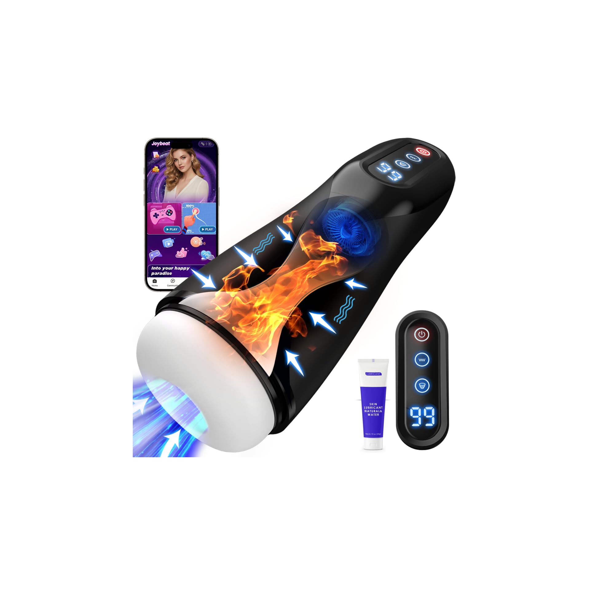 AI Sync Male Masterubaters Sex Toys - 9 Suction & Vibrating Masturbator