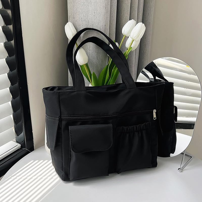 Nylon Shoulder Bag for Women – Large Capacity Crossbody with External Pocket2