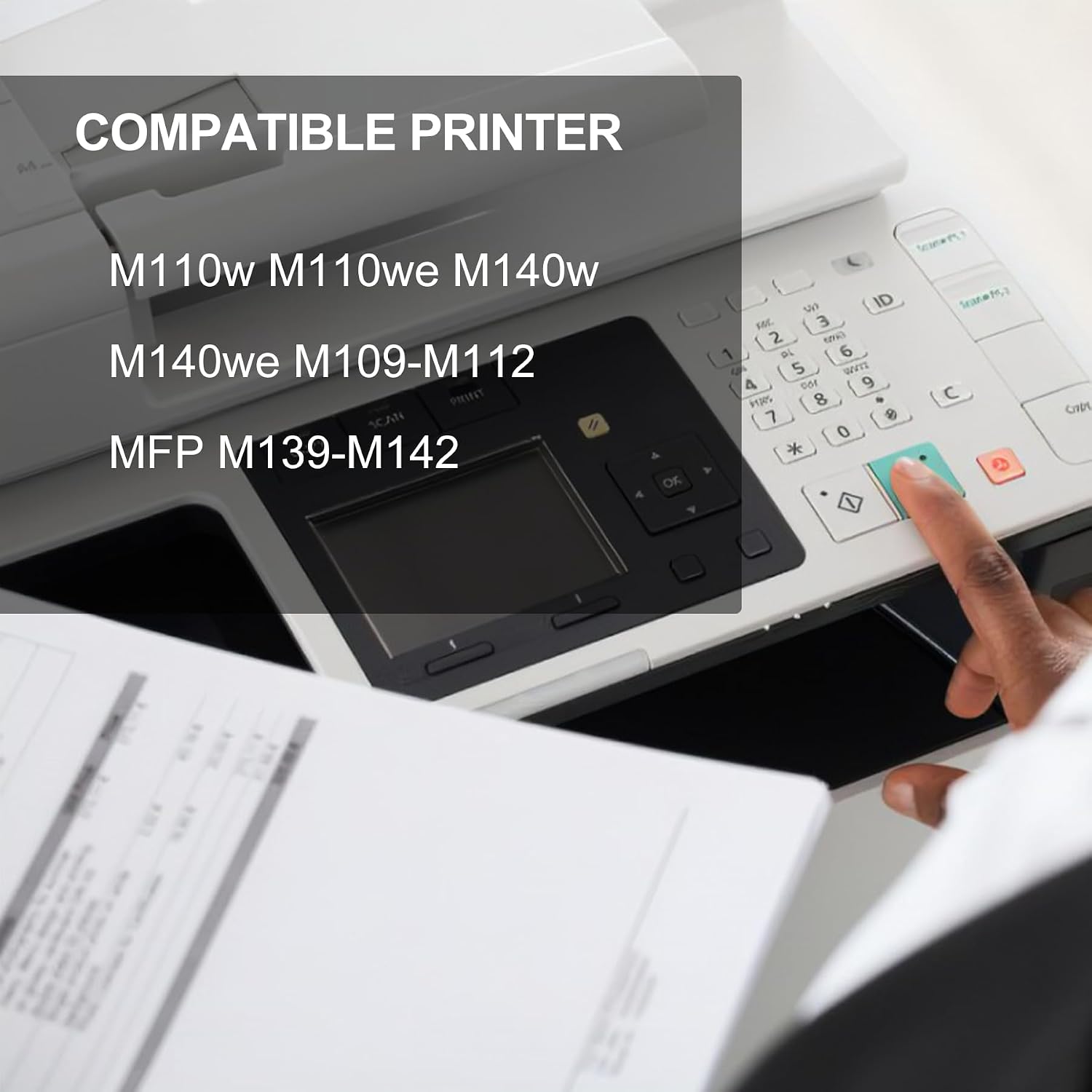1-Pack Black 141A W1410A Toner Cartridge: Compatible 141A W1410A Replacement for HP M110w M110we M140w M140we M109-M112 MFP M139-M142 Printer