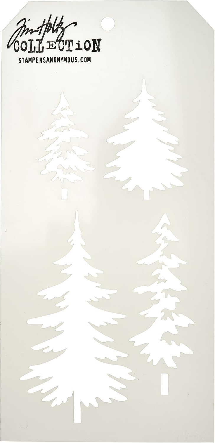 Stampers Anonymous THS071 Tim Holtz Layered Stencil, Multi-Colour, 4.125 x 8.5-Inch