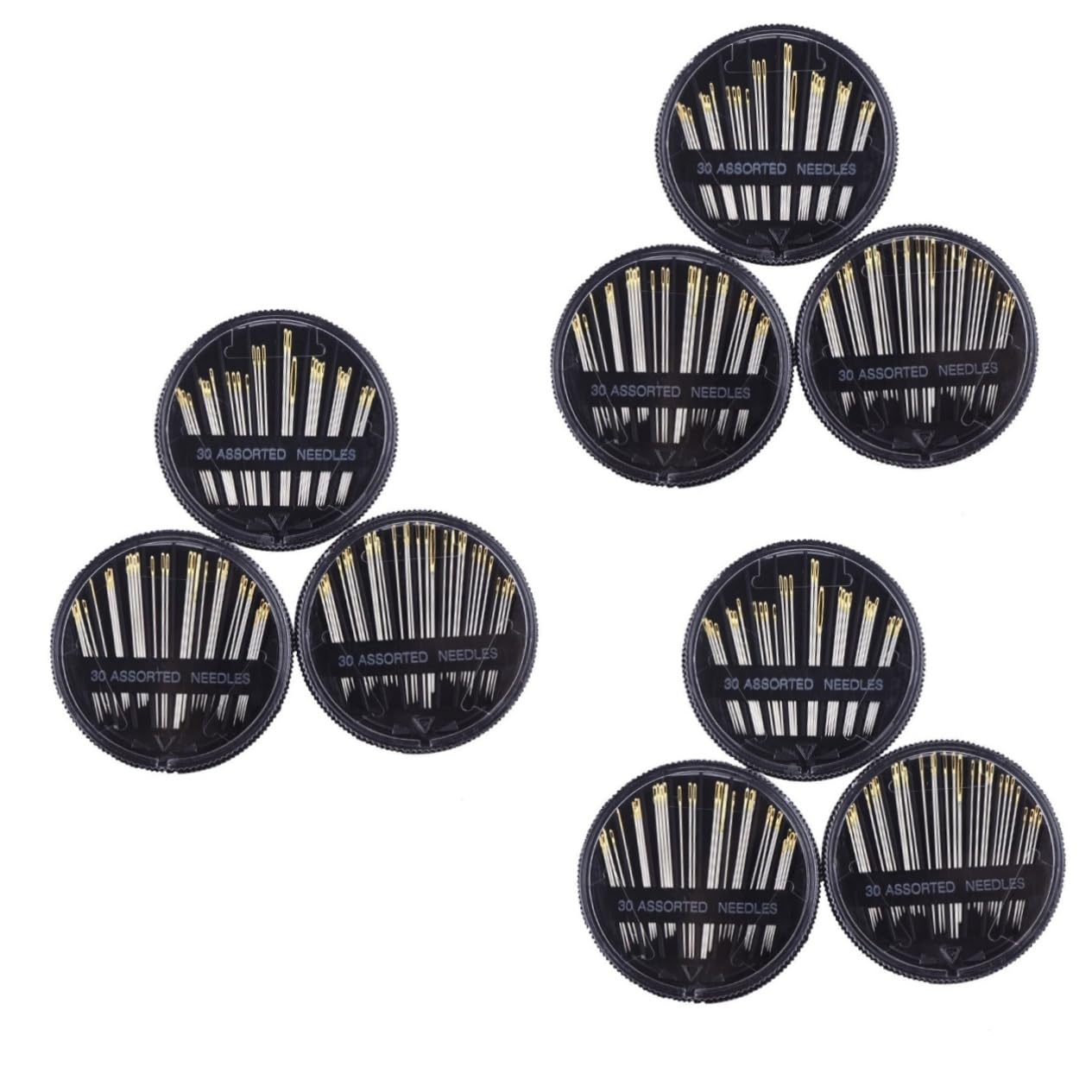 Operitacx 9 Packs Hand Sewing Needles Set Large Eye 30-Count Ideal for Quilting Upholstery and More