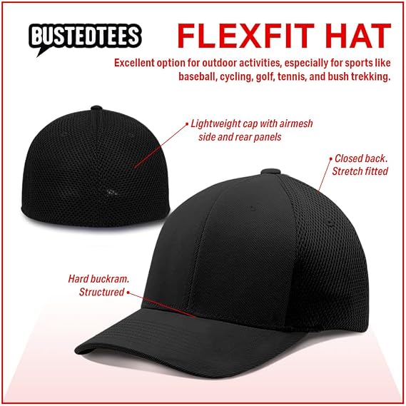 BustedTees Order 66 Hat Fitted Hats - for Casual Wear Baseball Cap for Mens & Womens Ultrafibre Airmesh Mesh