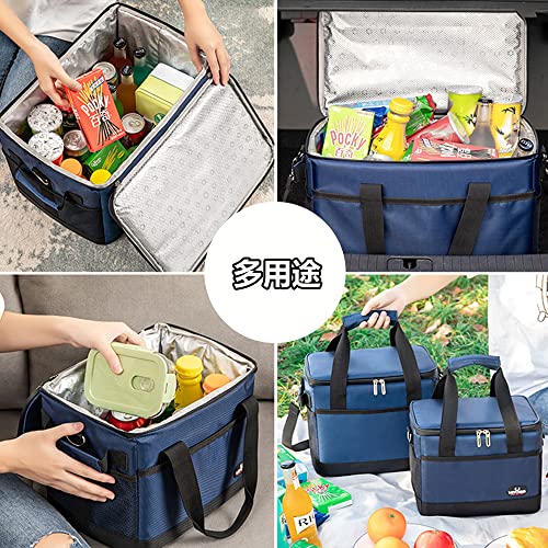HUACHENG クーラーボックス 68L 大容量 保冷 保温バッグ 断