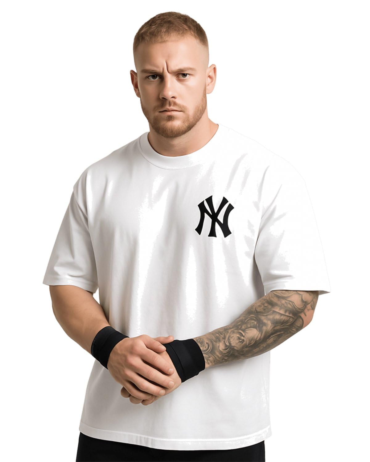 Camiseta Masculino Oversized Casual e Treino Estampa New York Algodão Premium 30.1