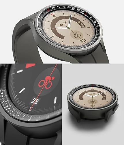 Miniatura 4 de Ringke Estilo de bisel interior elegante marco de acero inoxidable compatible con Samsung Galaxy Watch 5 Pro, protector antiarañazos, accesorio de