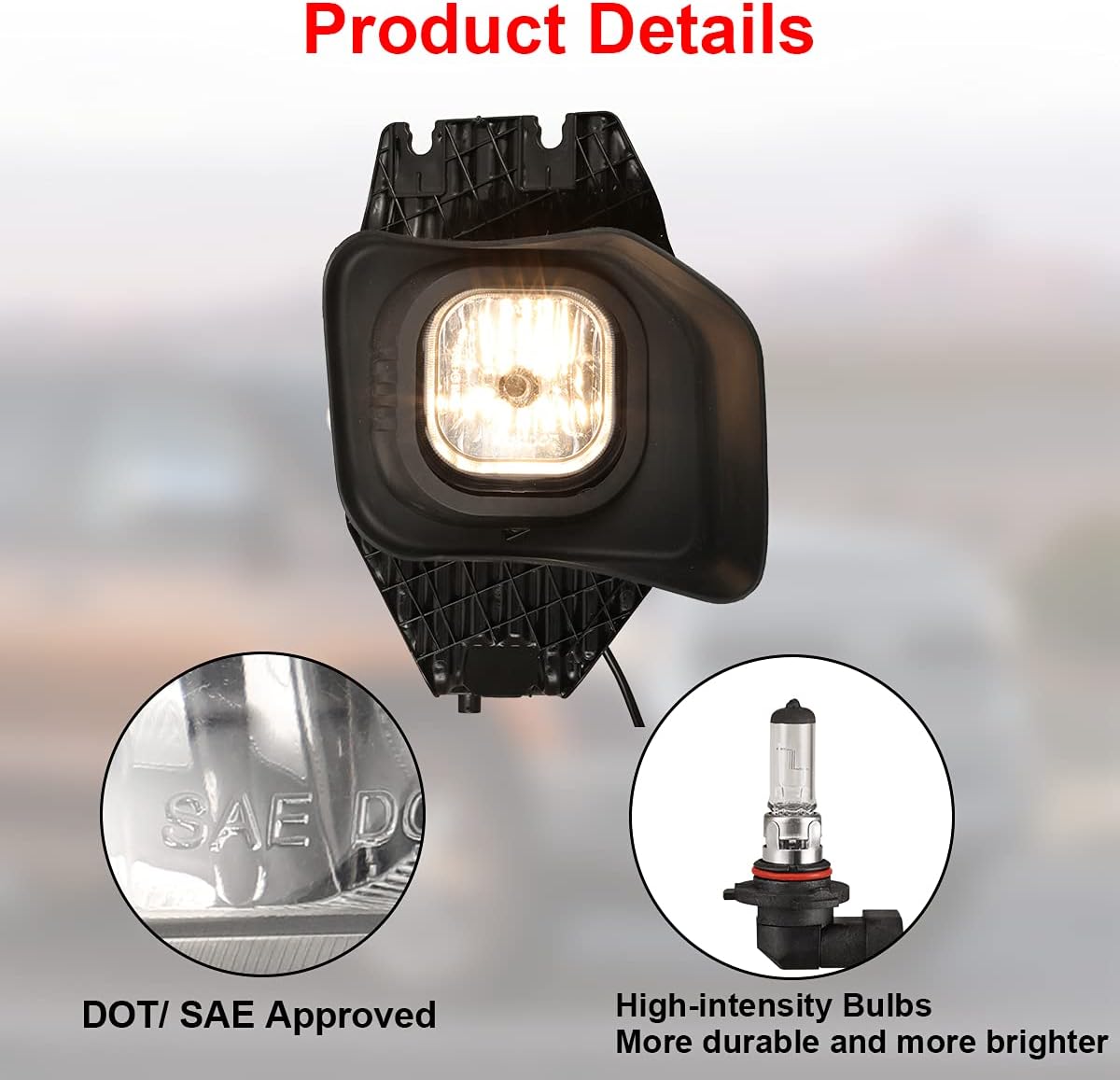 Nixon Offroad Fog Lights Assembly for 2011-2016 Ford F-250/F-350/F-450/F-550 Super Duty, HD Lenses Fog Lights Replacements with Halogen Bulbs/Brackets/Frame Fog Lamps, Driver and Passenger Side