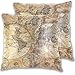 NA Lot de 2 Housses de Coussin carrées décoratives en Velours, Ensemble de Housse de Coussin Carte du Monde pour Voiture de Chambre à Coucher de canapé (h)