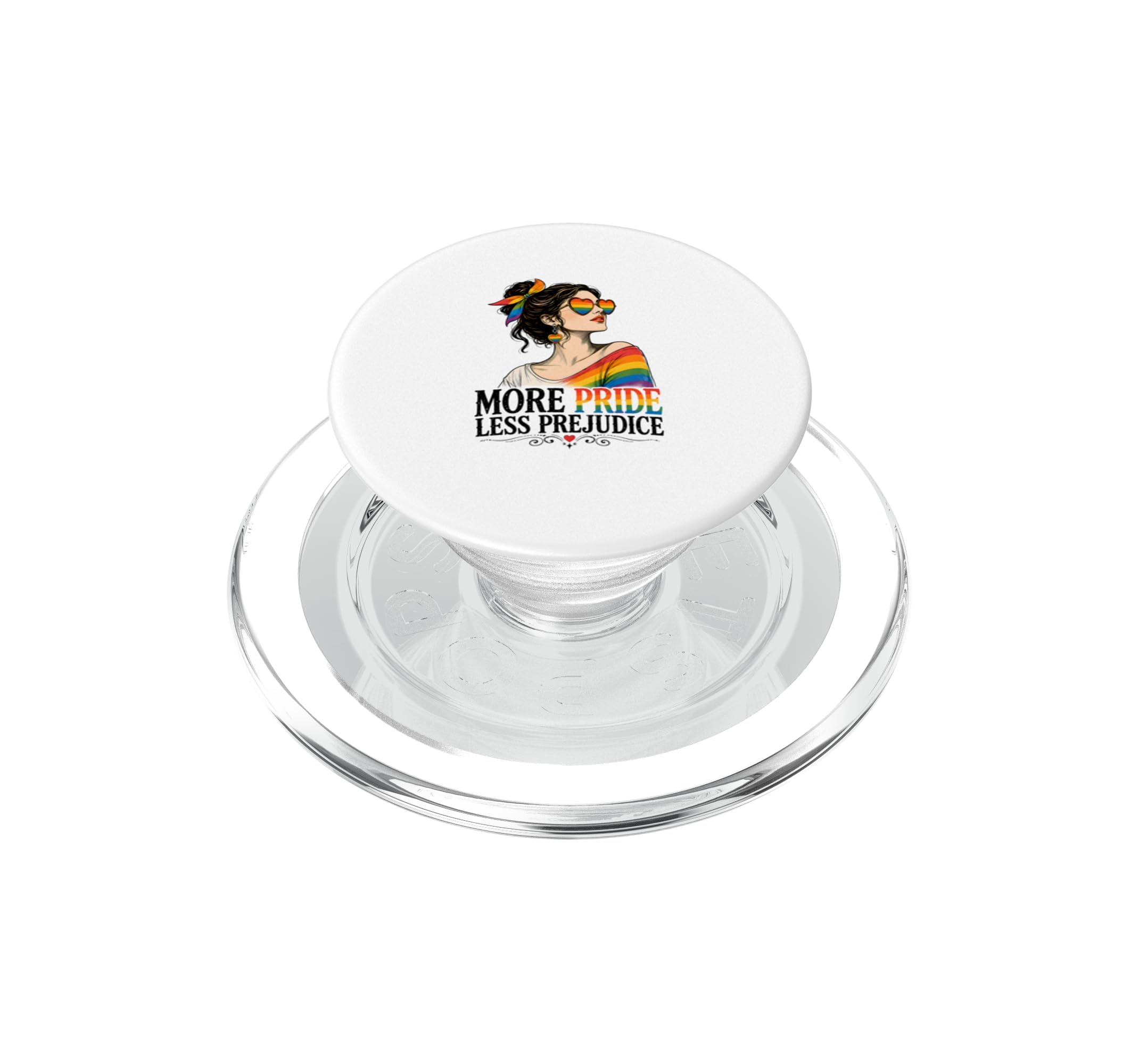 More Pride Less Prejudice LGBTQ PopSockets para evitar caídas de móviles compatibles con MagSafe 6