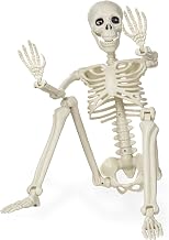 XONOR Realistic Human Skeleton Plastic Skeleton with Movable Joints for Haunted House Decoration 90cm