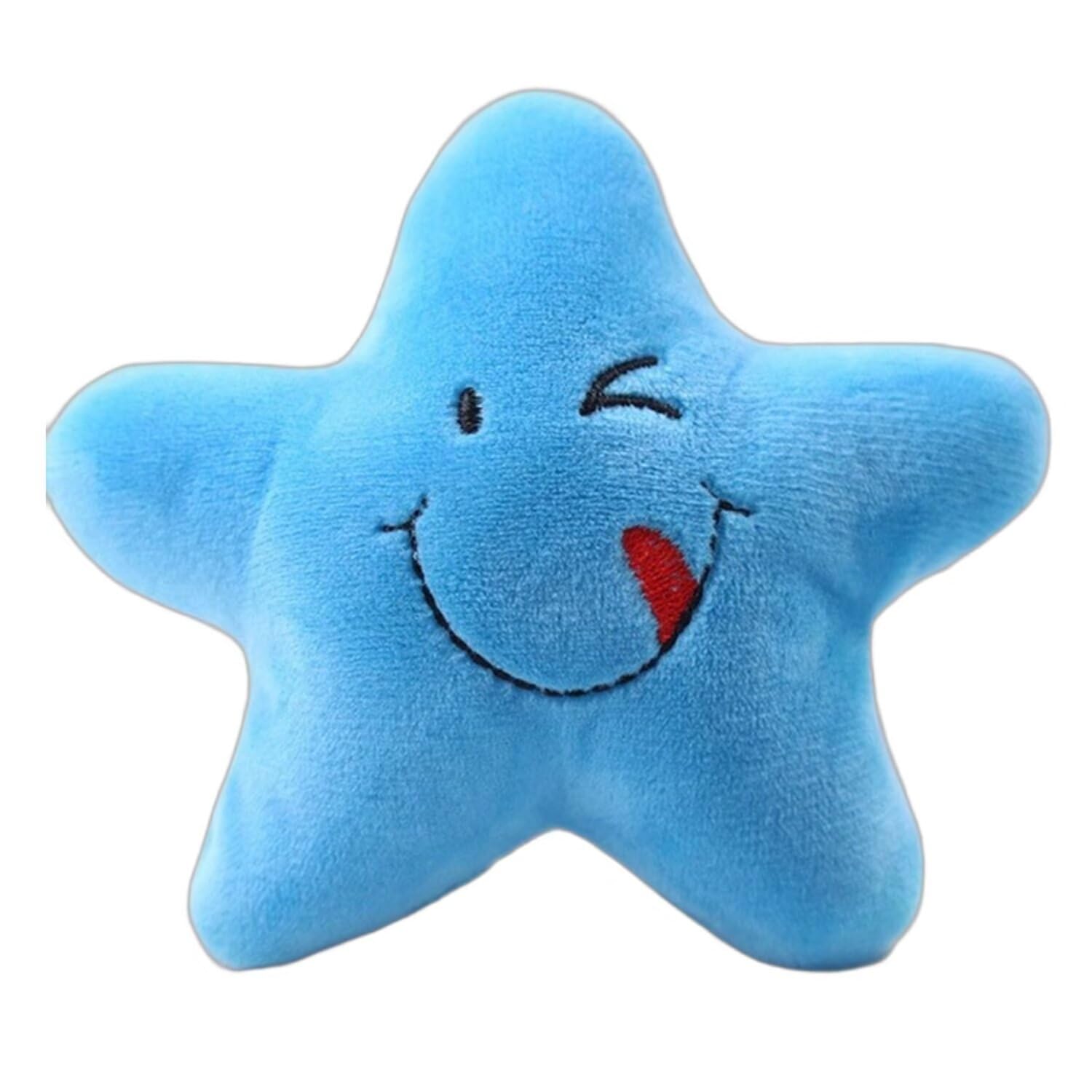 Squeaky Dog Toys, Plush Dog Toys, Dog Teddy Toys, Dog Teething Toys, Puppy Chew Toys for Small Medium Dogs | Blue star