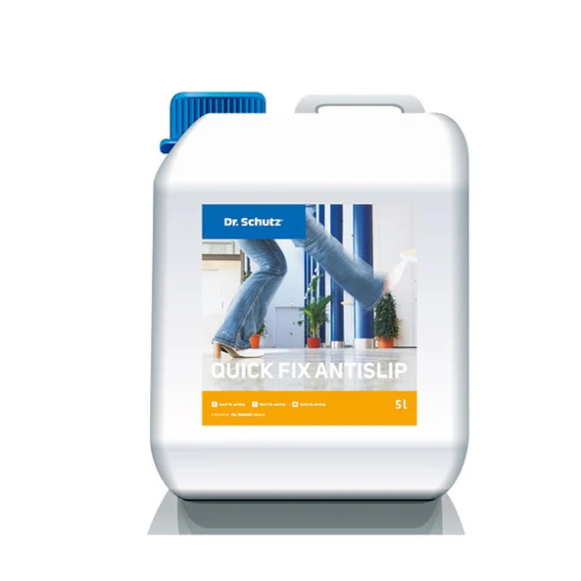 Dr. Schutz Quick Fix Anti-Slip Floor Coating 5L – Clear, Fast-Drying, Water-Based Anti-Slip Lacquer for Vinyl, Wood, Laminate, Stone & Tile – HSE Compliant, Single Coat, Safe in 2 Hours
