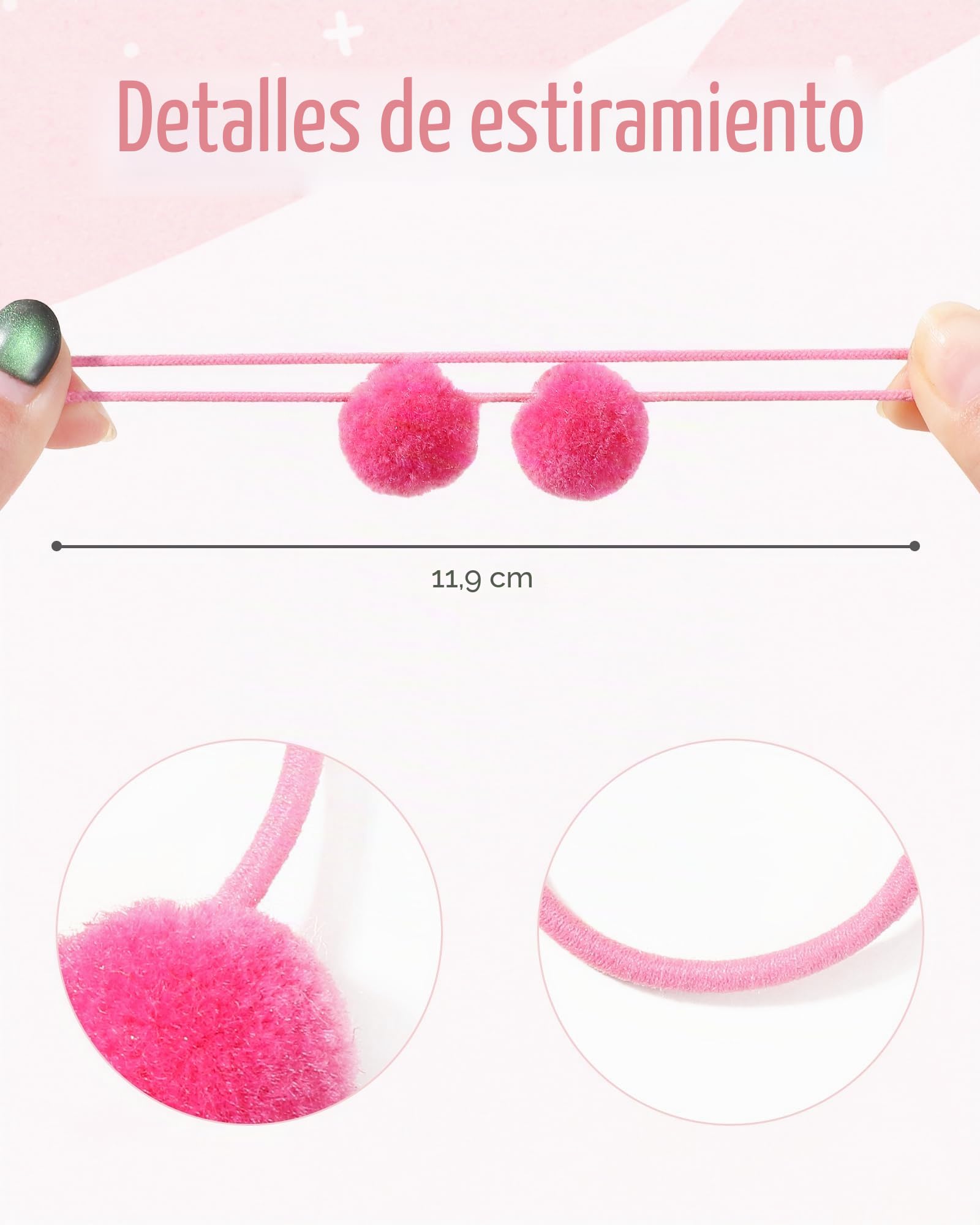 28 cintas elásticas para el pelo para bebés y niñas, banda de goma suave, soporte multicolor para cola de caballo para niños pequeños