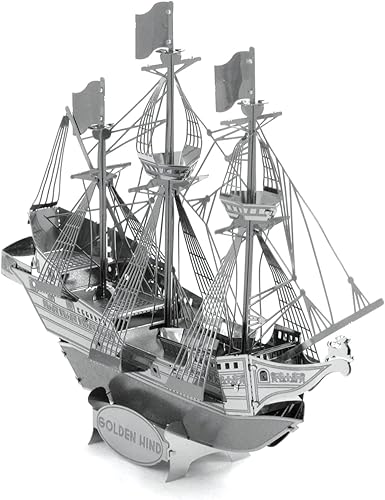 Miniatura 3 de Metal Earth Paquete de kit de modelo de metal 3D Golden Hind con pinzas Fascinaciones