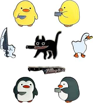 Lot De 6 Badges émaillés Animaux Mignons - Broches Déco Noël, Chat, Dessin Animé, Métal Qualité, Idée Cadeau