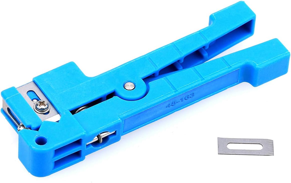 Cruiser 45-163 Fiber Optic & Coaxial Cable Stripper Tool (Blue, Alloy Steel)