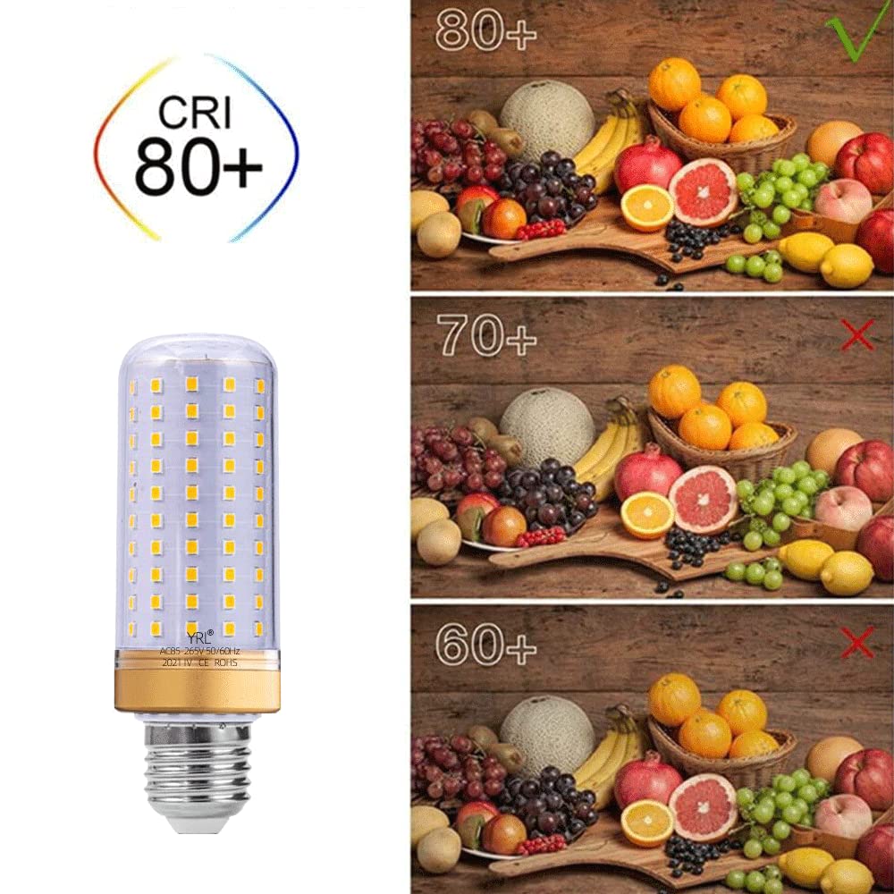 10 Stück LED-Glühbirnen, Tageslichtweiß, warmes Licht, 2000 Lumen, E27-Sockel, LED-Maisglühbirne, für den Außenbereich, Indoor, Garage, Lager, Fabrik, Werkstatt, Straße, Hinterhof