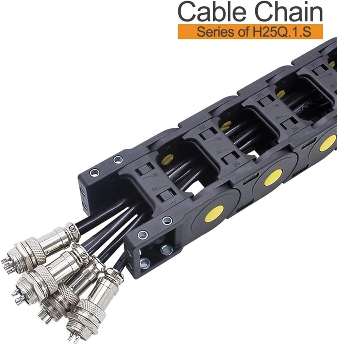 BIRAN 1-Meter Cable Drag Chain. Series of H25Q.1.S-Bridge Type Open of Both Side(100mm,25x100 mm)