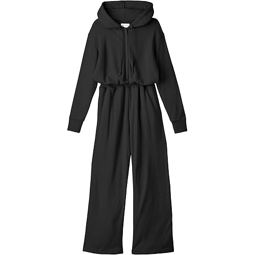RIVET UTILITY Manifester Super Soft Brushed Fleece Black Jumpsuit
