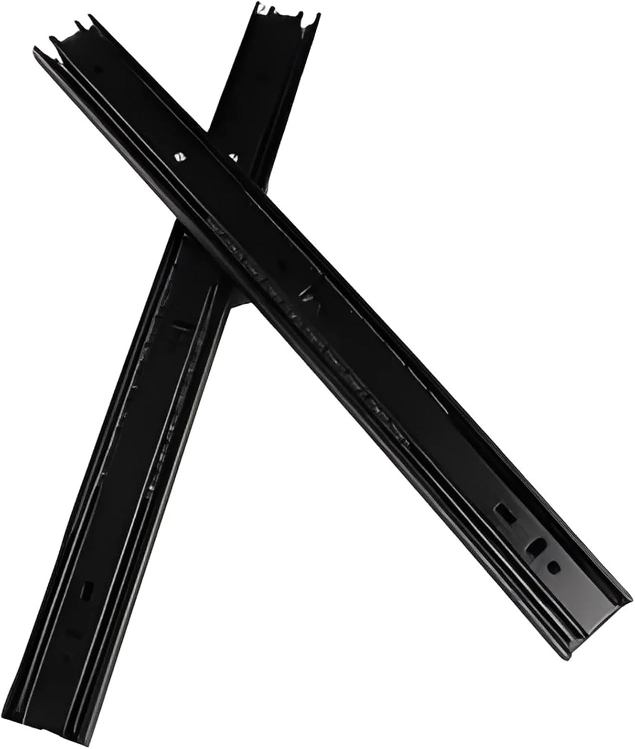 Side Mount Cabinet Runners Glides 45mm Drawer Slide Track Stainless Steel Bearing 50KG Kitchen Cabinet 3 Thickened Ball Bearings(12inch)