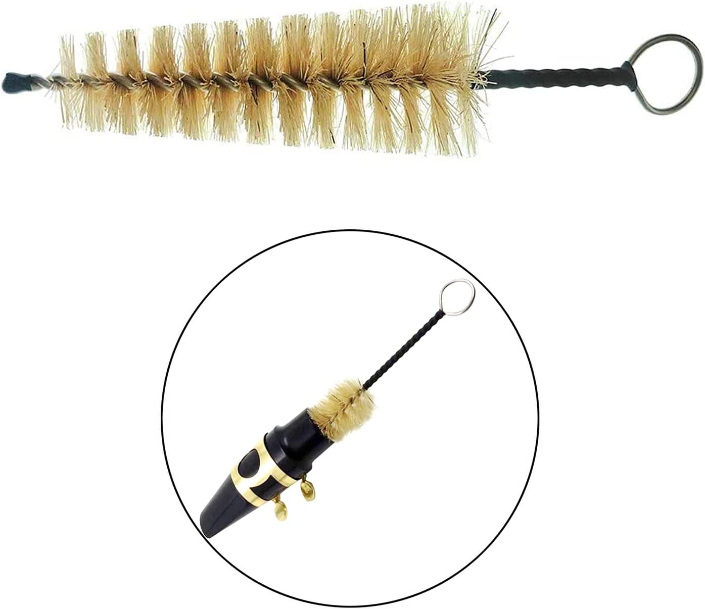 Mouthpiece Cleaning Brush Metal Handle Sax Trumpet Clarinet Mouthpiece Cleaner Brushes Woodwind Instruments Accessory