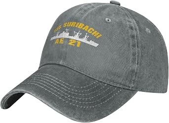 USS Suribachi AE-21 Unisex Classic Baseball Cap Cowboy Hat Vintage Cap Gray