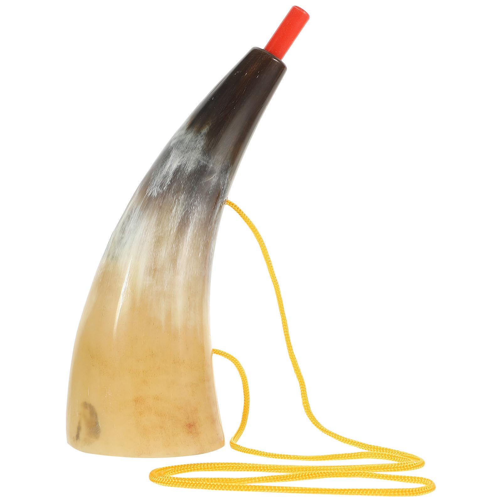 Corno di Bue Vichingo per Feste e Halloween, Accessorio Mascherata Pirata in Corno Naturale, Strumento per Performance e Party Divertenti Colore Casuale