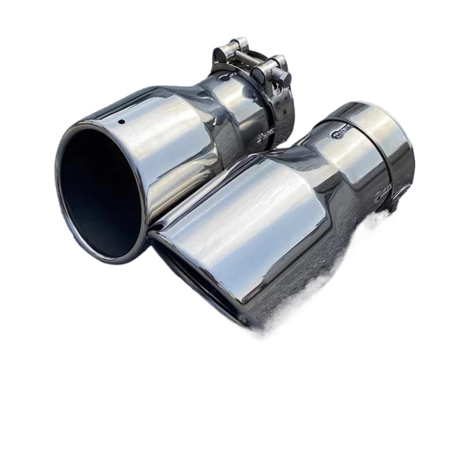 Scarico Punta Coda Terminale Di Scarico 63MM IN 101MM OUT 2.5" Ingresso Silenziatore Coda Tubo In Acciaio Inossidabile Universale Uscita 4 Pollici 20cm Di Lunghezza Bocca Terminale Tubo