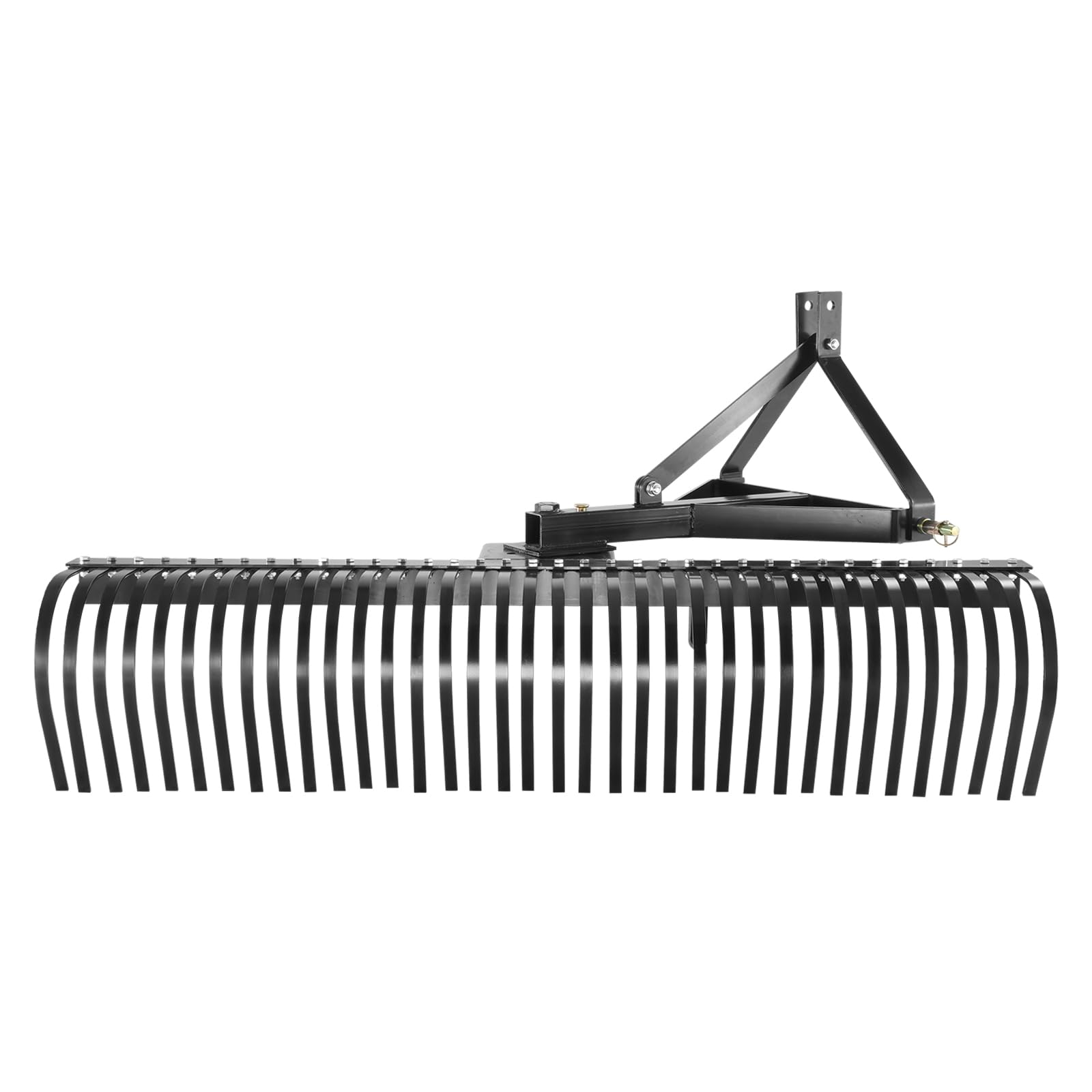 VEVOR Remolque detrás de la Escarificadora, 759,5 x 678,2 x 482,1 mm con 36 Púas de Acero, Rastrillo de Césped de 3 Puntos con Accesorios para Tractor, Rastrillo de Paisaje para Jardín, Granja, Césped