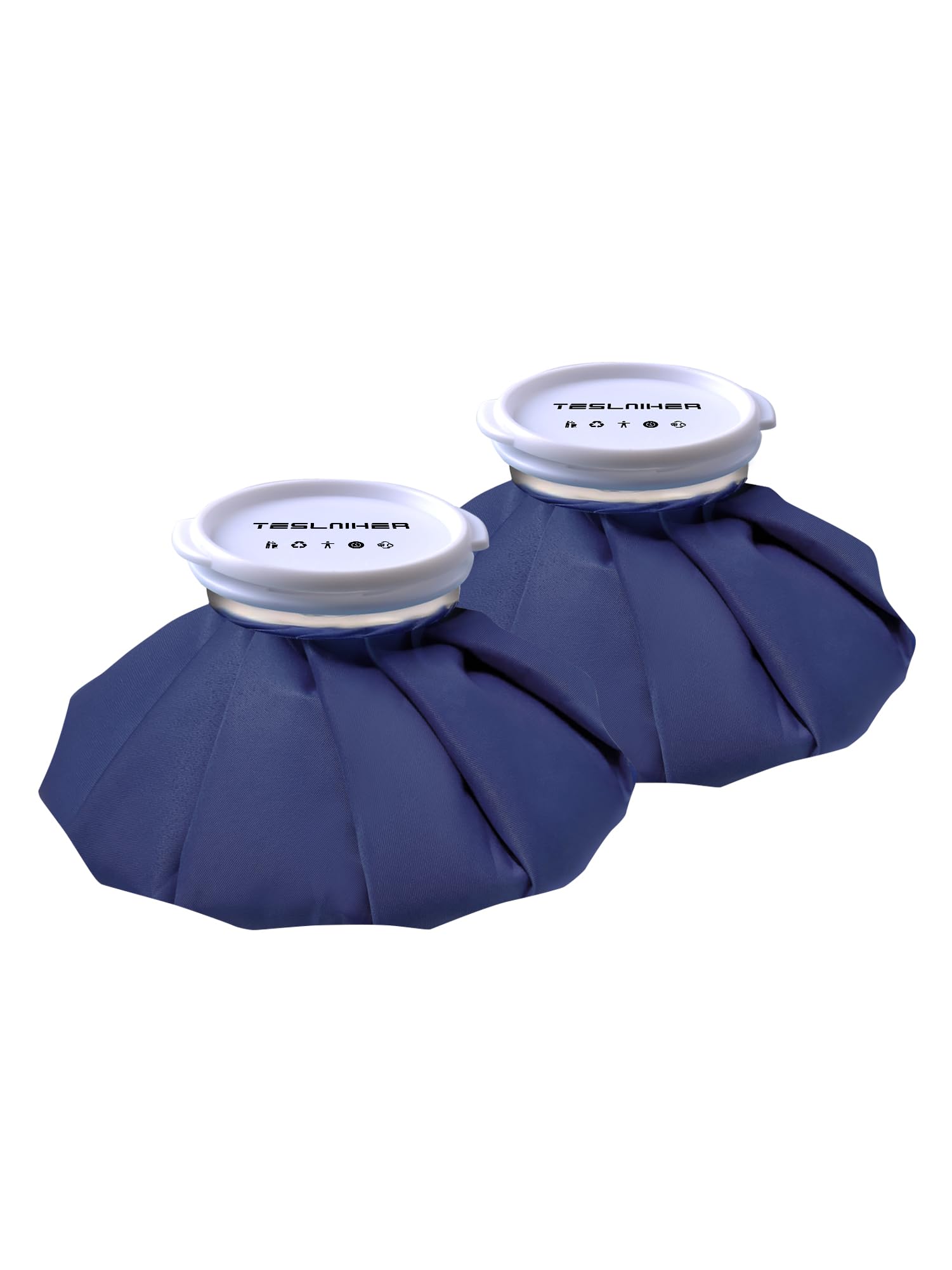 Ice Pack for Injuries Reusable, Ice Bags Reusable Hot Water Bag for Pain Relief, Hot & Cold Therapy Ice Bag, No-Leak Elastic Breathable Ice Cold Pack, Size 9" 2Pcs