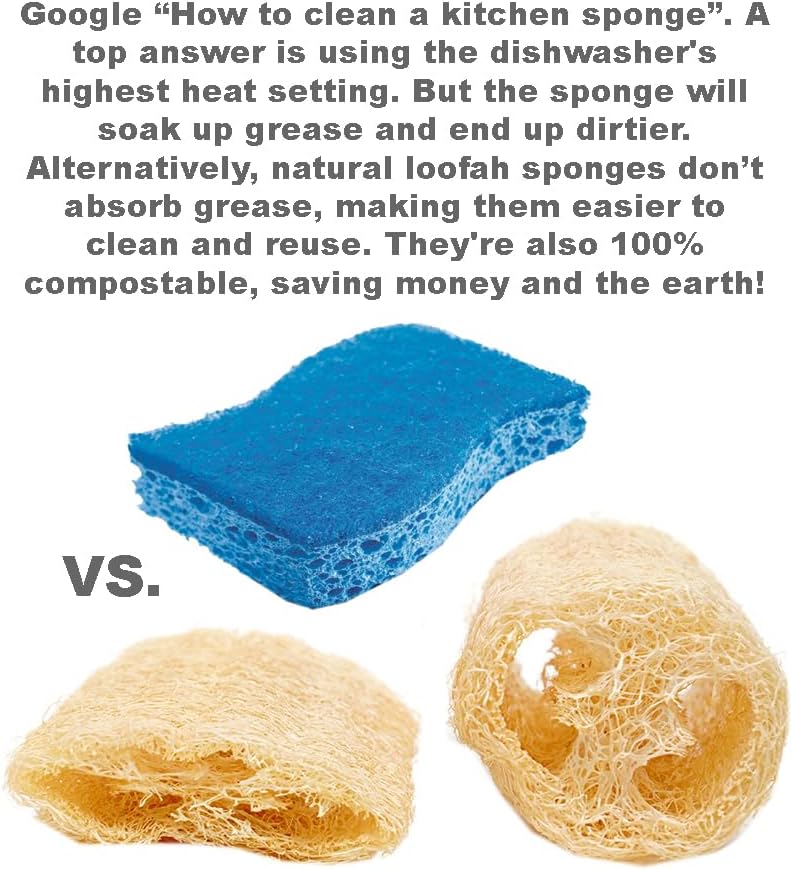 Miniatura 7 de Especial! Esponja de esponja natural de baja densidad de 2 quilates, esponja exfoliante corporal y esponja corporal de lufa, esponjas de ducha para