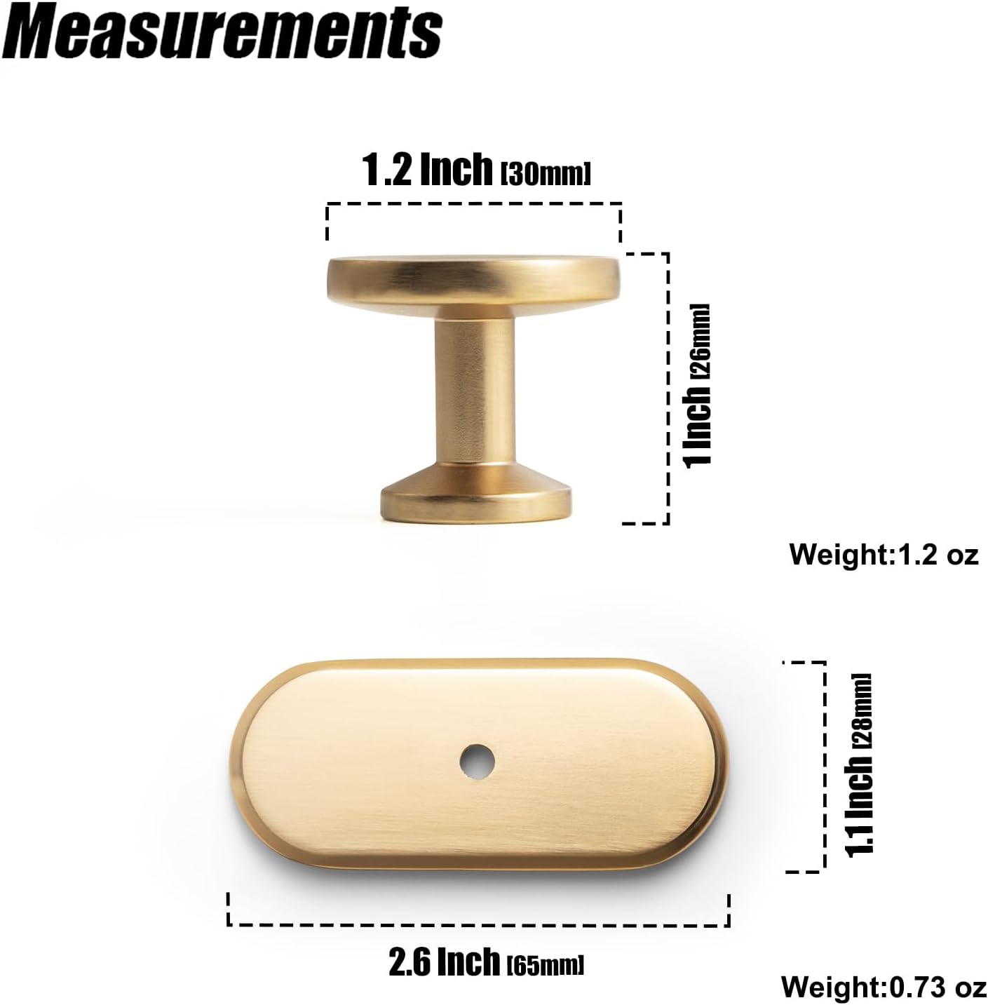 6 Pack Champagne Bronze Cabinet Knobs with Backplate, Modern Racetrack Back Plate Drawer Pulls, Solid Zinc Alloy Round Hardware for Kitchen Cupboard, Dresser, Wardrobe Renovation
