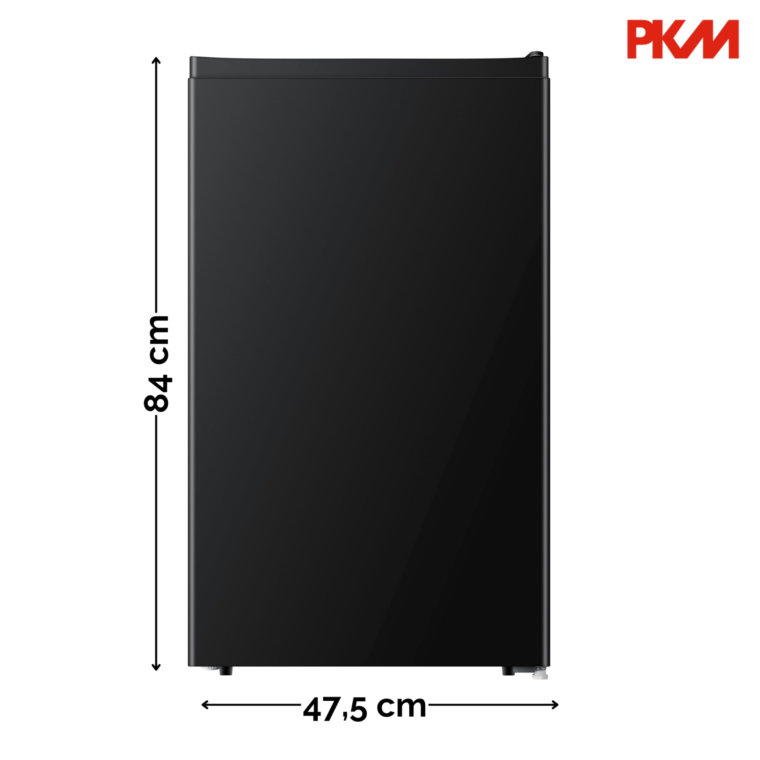 PKM KS93EB Réfrigérateur avec zone de stockage à froid | 94 l | Noir | Très silencieux avec 36 dB | Butée de porte interchangeable | 1 tiroir à légumes | Largeur 47,5 cm | Thermostat réglable | Classe