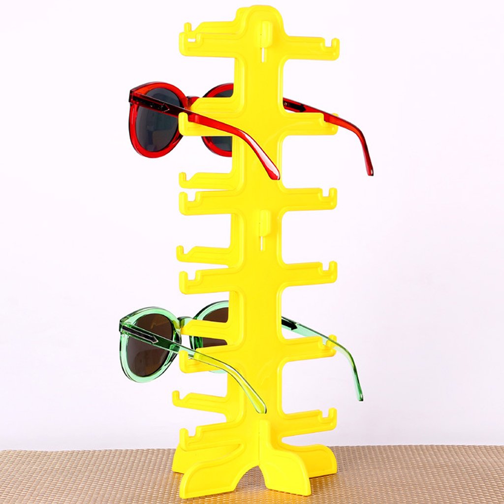 Youngy 6Pair Sunglasses Eyeglass Glasses Frame Rack Display Stand Organizer Show Holder - White