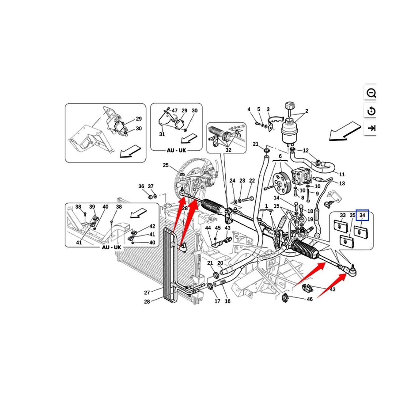 drążka kierowniczego narzędzie Pasuje do Maserati Quattroporte M139 GranTurismo 980001706 267186 kierownicza wewnętrzny drążek kierowniczy i zewnętrzny przegub kulowy