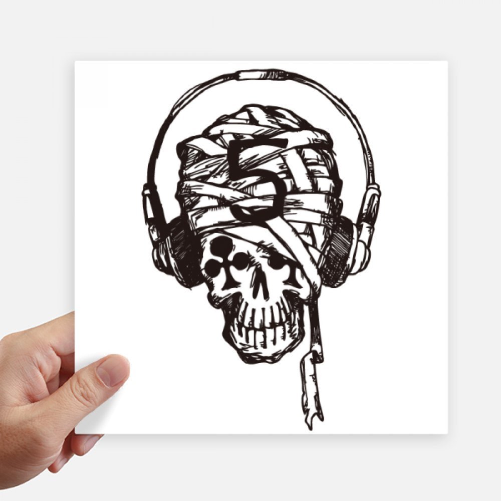 Pegatinas de música estilo calavera de 20cm para personalizar tu moto de ruta y maleta de viaje